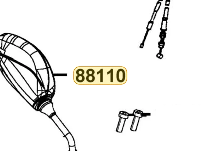 88110-LEB5-M30-NEP Mirror Assembly Right Back — diagram cutout