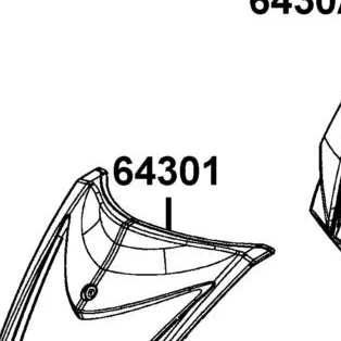 64301-AAE6-B40-NVP COVERT FRONT (Pearly White) — diagram cutout