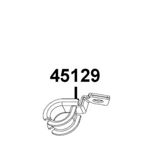 45129-ADB1-M31 CLAMPER FR BRAKE HOSE — diagram cutout