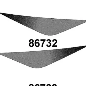 86732-LGB5-E10-T01 STRIPE R LEG SHIELD — diagram cutout