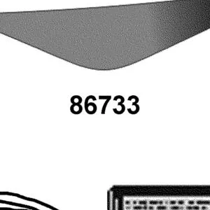 86733-LGB5-E10-T01 STRIPE L LEG SHIELD — diagram cutout