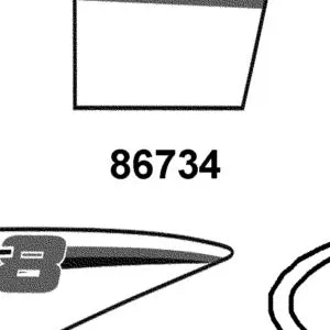 86734-ADB1-M30-T02 STRIPE B R LEG SHIELD — diagram cutout