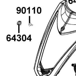 64304-LGB5-E10-66P CAP FRONT COVER (Flat Deep Blue) — diagram cutout
