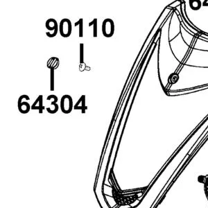 64304-LGB5-E10-82P CAP FRONT COVER — diagram cutout