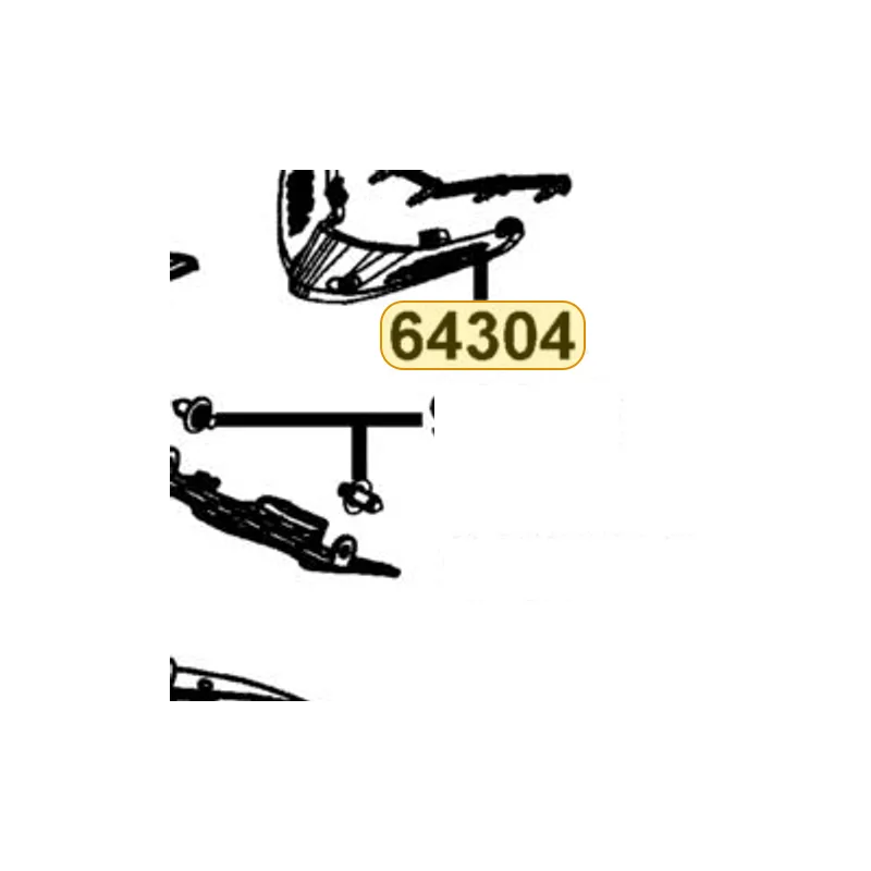 64304-ALG1-E10 GRILL FR. COVER — diagram cutout