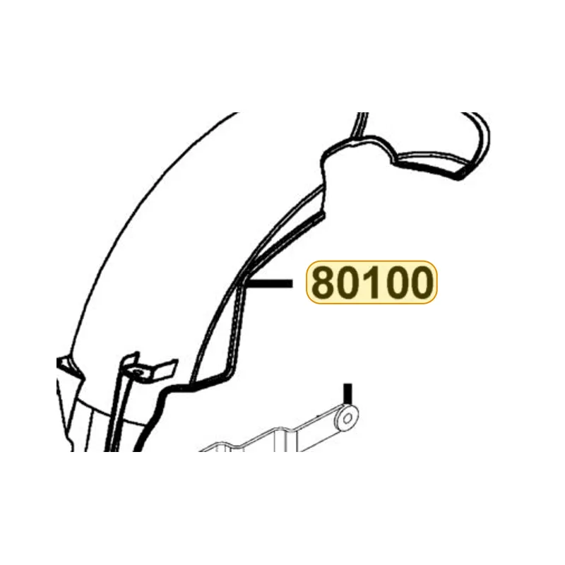 80100-LHB3-E10-N1R FENDER RR TIRE — diagram cutout