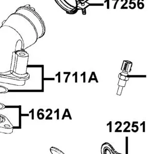 1711A-ACB9-EW5 PIPE ASSY. INLET — diagram cutout