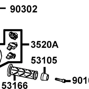 3520A-AEH2-M40 SW ASSY LH HANDLE COMP — diagram cutout