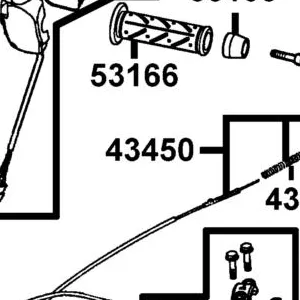 43450-BLA2-E70 CABLE COMP RR BRK — diagram cutout