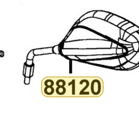 88120-AEH2-M30 Mirror Assembly Left Back — diagram cutout