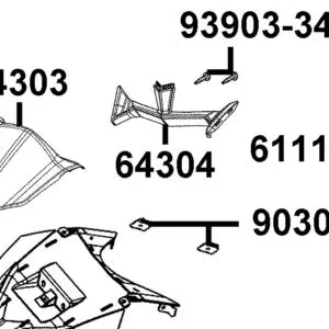 64304-AHF8-M40-N1R GRILL FR COVER — diagram cutout