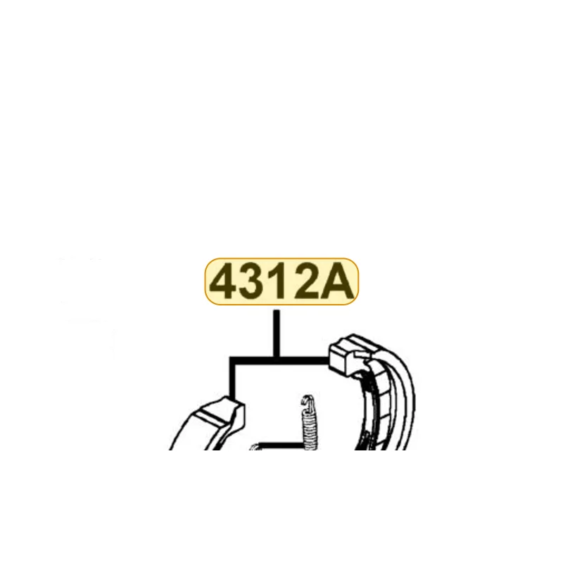 4312A-AKA5-800 SHOE ASSY RR BRAKE — diagram cutout
