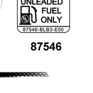 87546-BLB3-E00-T01 LABEL FUEL TANK — diagram cutout
