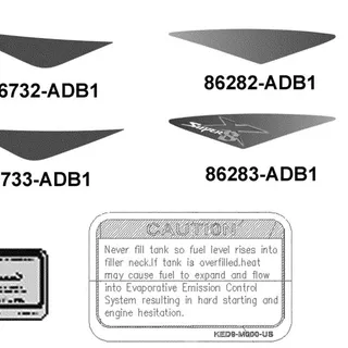 86283-ADB1-M30-T02 STRIPE L FR MOLD — diagram cutout