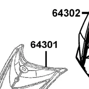 64301-AAE6-B40-89P COVERT FRONT (Mat Red) — diagram cutout