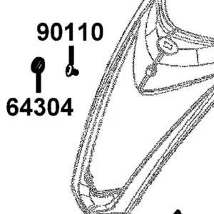 64304-LGB5-E10-2AP CAP FRONT COVER (Flat Deep Blue) — diagram cutout