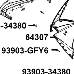64307-ALG1-E10-91P COVER R SIDE MOLD — diagram cutout