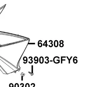 64308-ALG1-E10-91P COVER L SIDE MOLD — diagram cutout