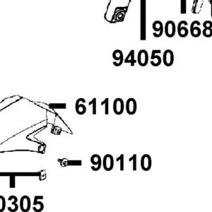 61100-LEJ2-E10-91P FENDER . FR. INNER — diagram cutout