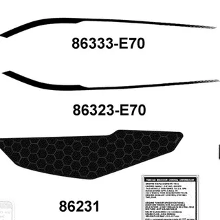 86323-BLA2-E70-T03 STRIPE R SIDE COVER — diagram cutout