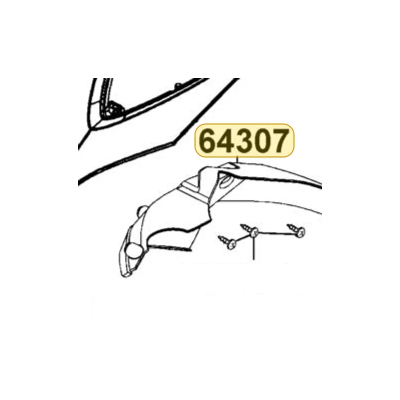 64307-LEJ2-E10-N1R COVER R SIDE MOLD — diagram cutout