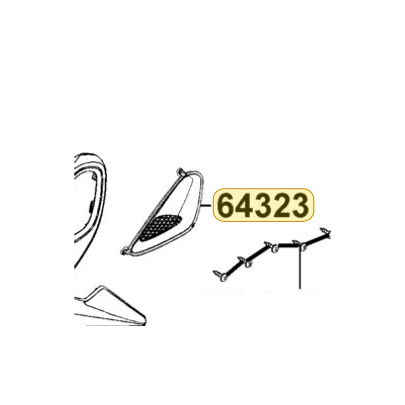 64323-LEJ2-E10-N1R GRILL L SIDE MOLD — diagram cutout