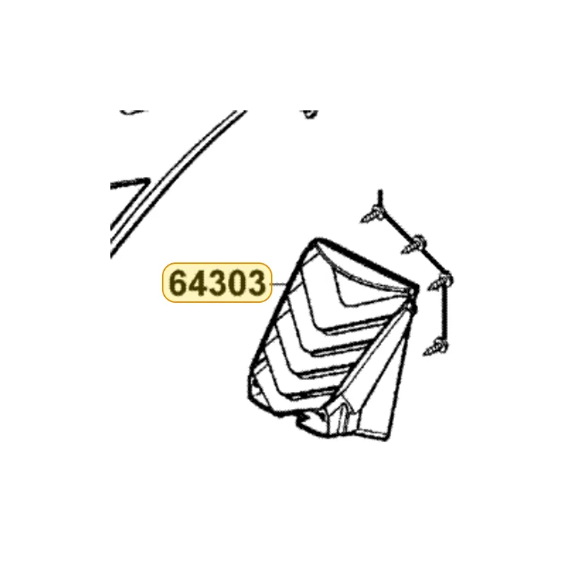 64303-KGB5-900-NEP GRILL FR — diagram cutout