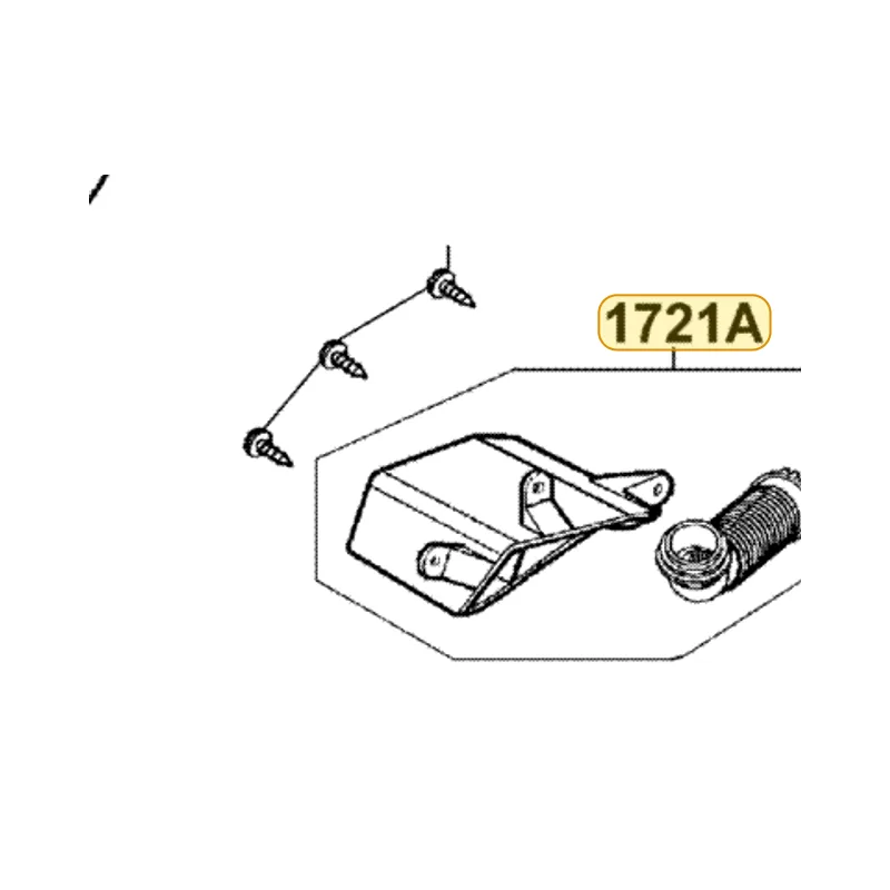 1721A-KGB5-900 DUCT ASSY AIR/C — diagram cutout