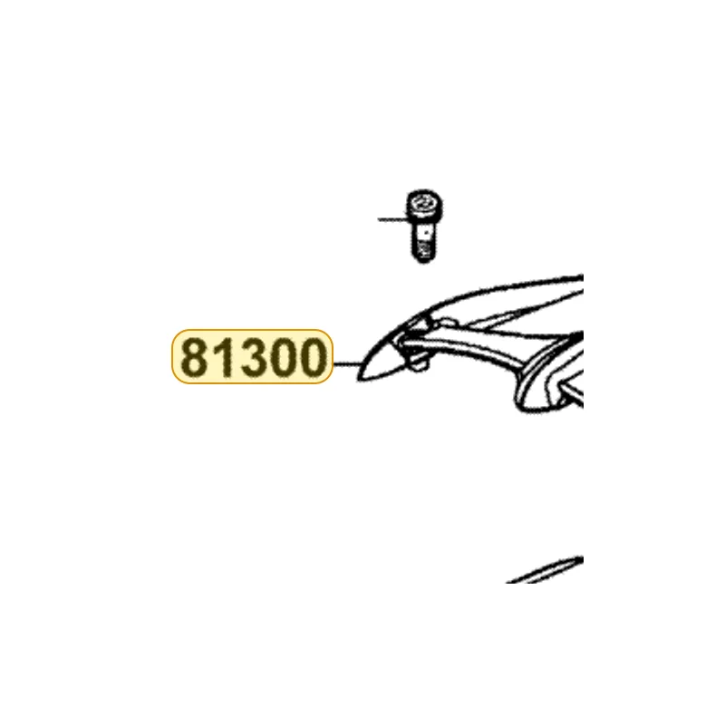 81300-KGB5-900-N8A GRIP RR (Bright Silver) — diagram cutout