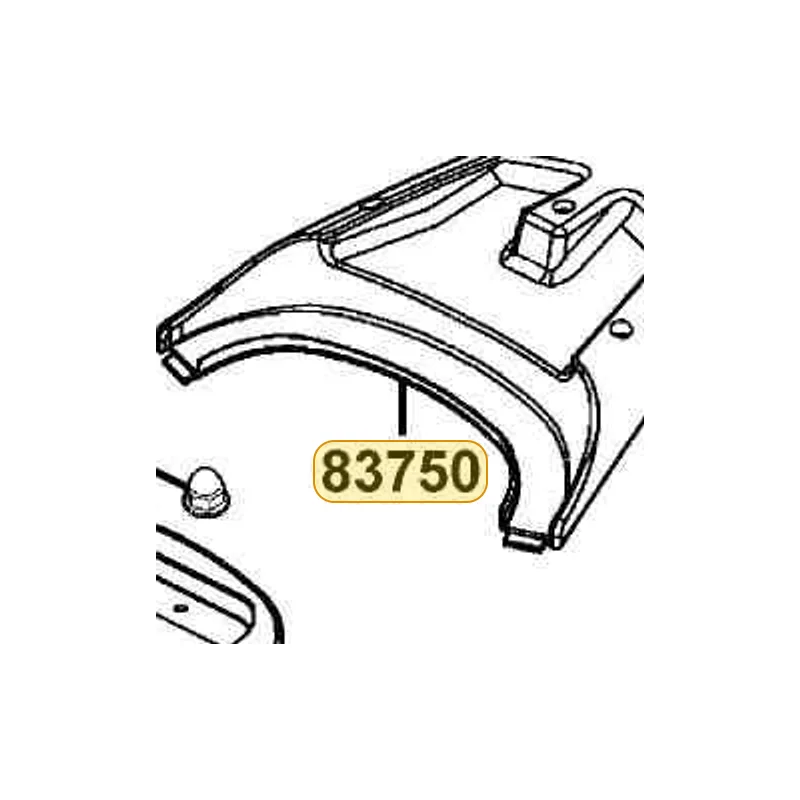 83750-KGB5-900-NFP COVER RR CENTER (Dark Gray Metallic) — diagram cutout