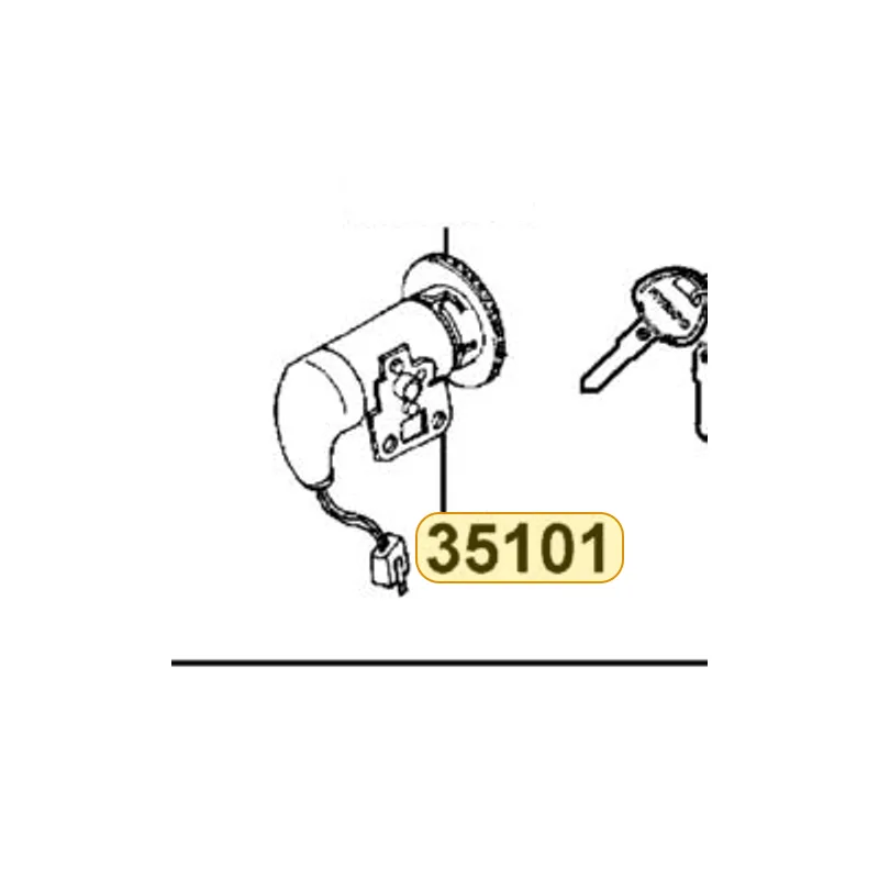 35101-KEB7-306-M2 SW SET COMB & LOCK — diagram cutout