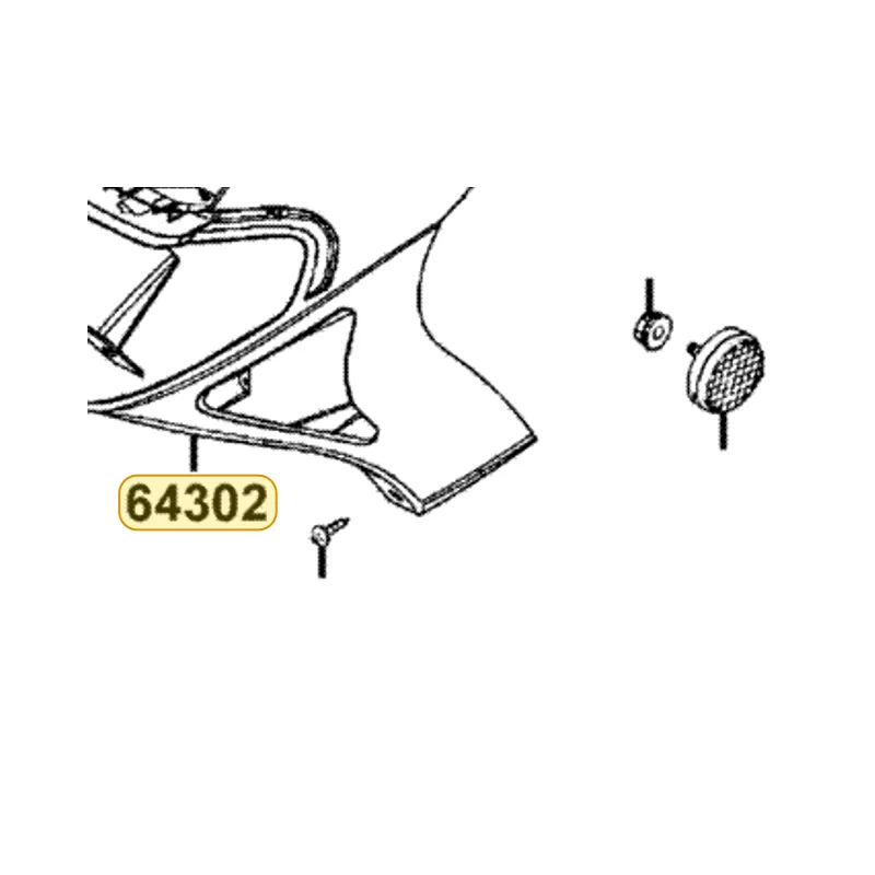 64302-KGB5-900-YFP MOLDING FR — diagram cutout