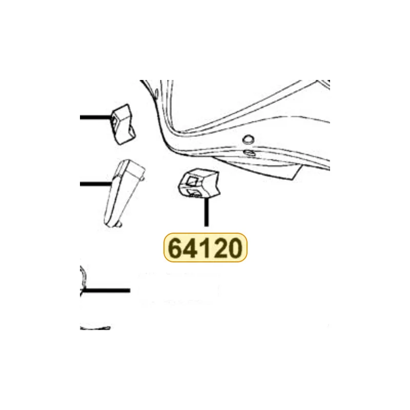 64120-LLB5-E00 BUMPER L VISOR — diagram cutout