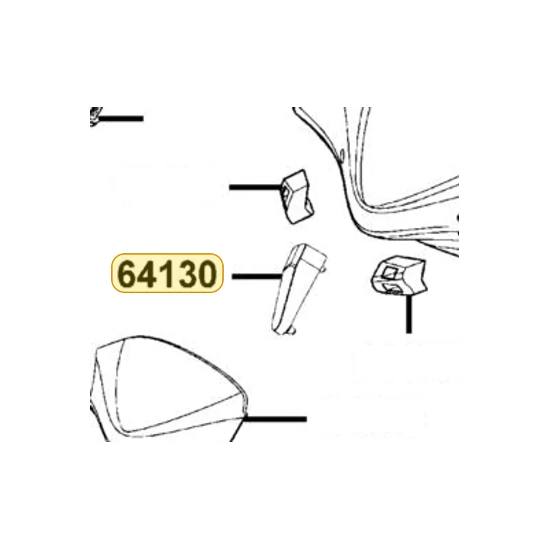 64130-LLB5-E00 BUMPER VISOR — diagram cutout