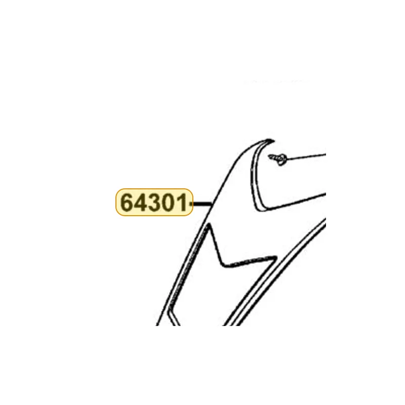 64301-KGB5-900-Y8P COVER SET FR — diagram cutout