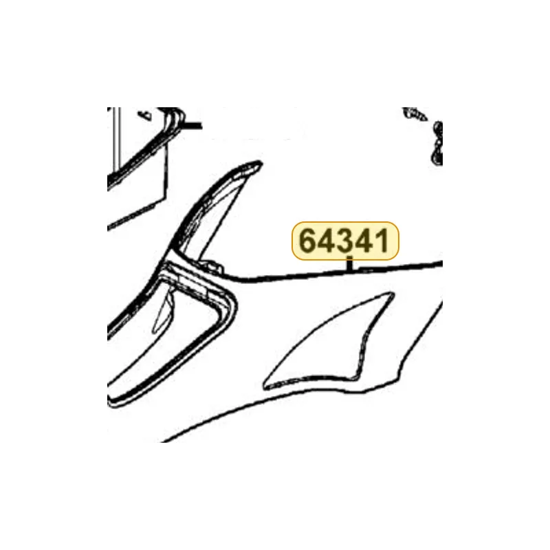 64341-KGB5-900-Y8P COVER TUNNEL — diagram cutout