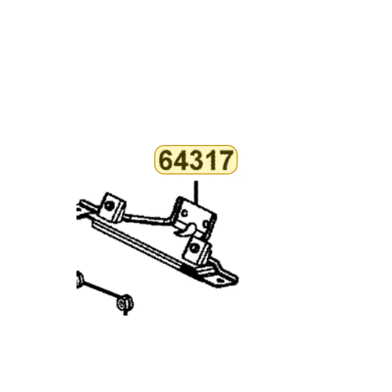 64317-LLB5-900 STAY UP FR MOLDING — diagram cutout
