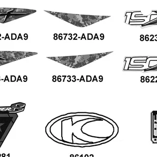 86733-ADA9-M31-T01 STRIPE L LEG SHIELD — diagram cutout