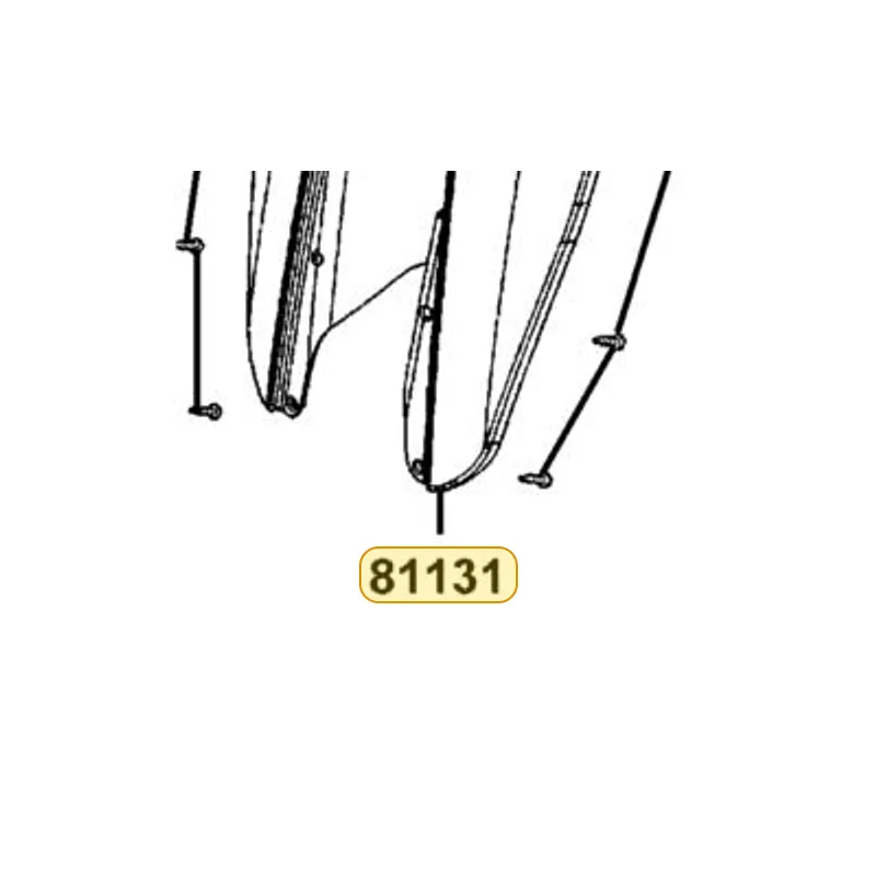 81131-AAH6-E00-BAP 'V' TYPE LEG SHIELD- SAPPHIRE BLUE — diagram cutout