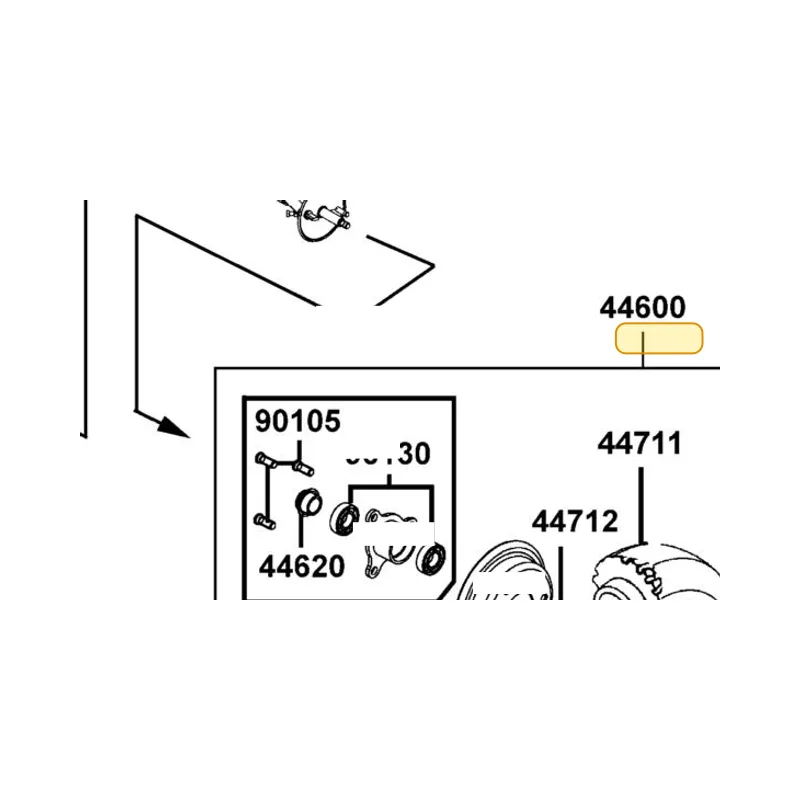 44711-LBE1-710 TIRE ASSY FR 4.00-5 — diagram cutout