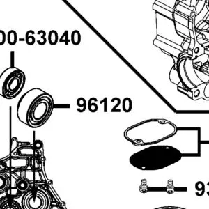 96120-ZXA6-M01 BEARING, BALL D/R 30X62X23.8 — diagram cutout