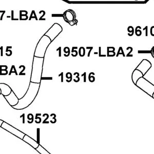 19316-ALE8-E00 HOSE A THERMOSTAT — diagram cutout