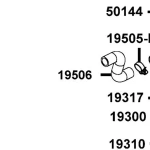 19506-ALE8-E00 WATER HOSE RADIATOR — diagram cutout