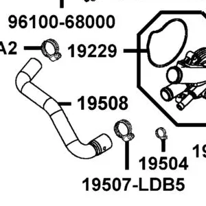 19508-ALE8-E00 HOSE WATER B — diagram cutout