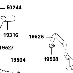 19525-LKM8-E00 OIL COOLER HOSE OIL IN — diagram cutout