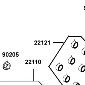 22121-AGA5-305 ROLLER SET WEIGHT (1SET:8PCS) — diagram cutout