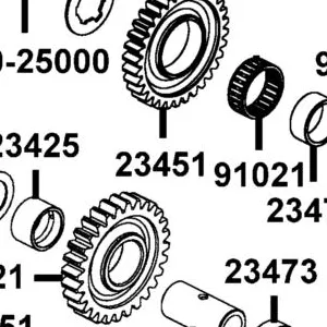 23451-PRB2-M00 GEAR BACKWARD DRIVEN 32T — diagram cutout
