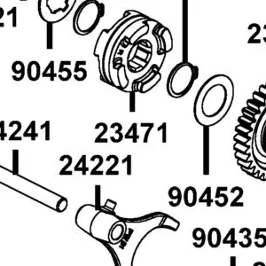 23471-PRB2-M00 SHIFT FORWARD & LOWER — diagram cutout