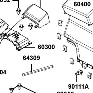 60300-ALE8-E00-GWR TOP COVER FRONT PANEL — diagram cutout