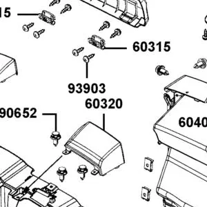 60320-ALE8-E00-N1R PANEL LH TOP COVER (Black) — diagram cutout